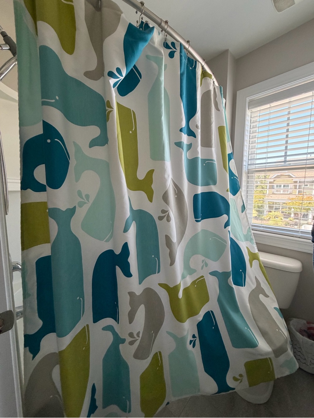 Whale themed pillowfort shower curtain